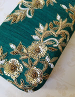 Green Embroidered Clutch - Zoha Los Angeles