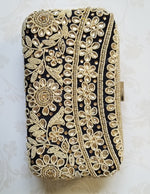 Black Kundan Clutch - Zoha Los Angeles