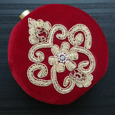 Ethnic Embroidered Velvet Clutch - Zoha Los Angeles