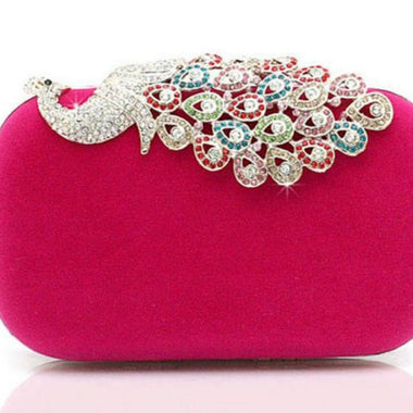 Pink Peacock Clutch - Zoha Los Angeles