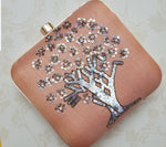 Peach Embroidered Clutch - Zoha Los Angeles