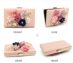 Pink Flower Clutch - Zoha Los Angeles