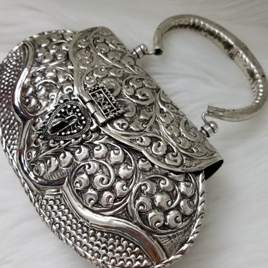 Silver Metal Bag - Zoha Los Angeles