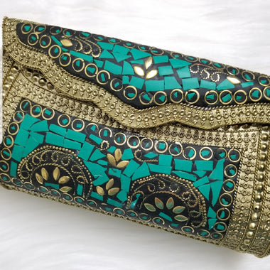 Mosaic Brass Bag - Zoha Los Angeles