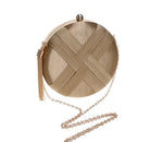 Beige Trendy Tassel Clutch - Zoha Los Angeles