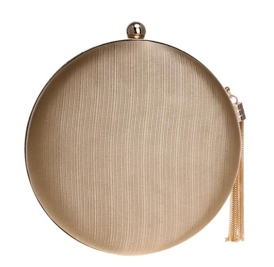 Beige Trendy Tassel Clutch - Zoha Los Angeles