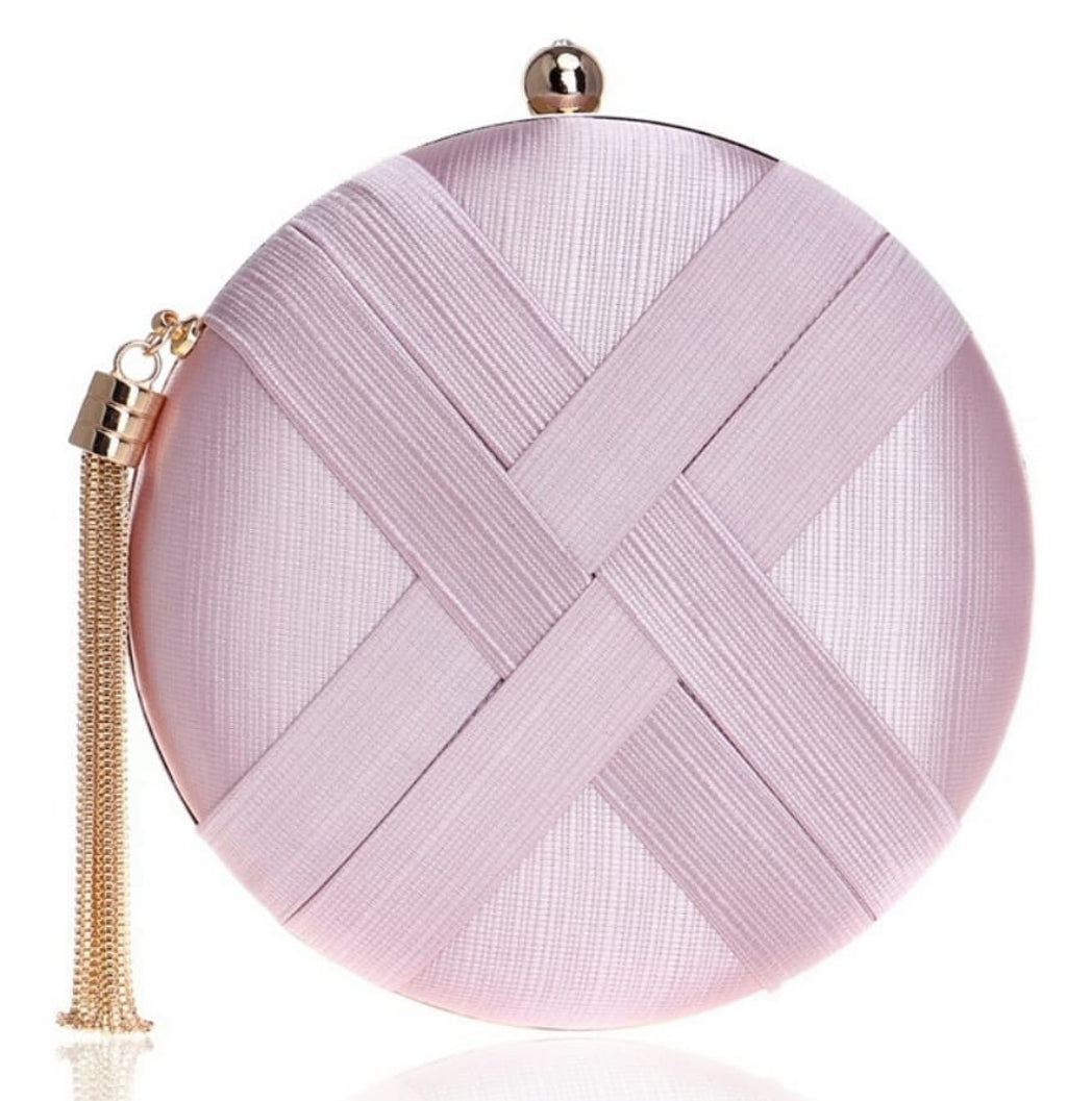 Pink Trendy Tassel Clutch - Zoha Los Angeles