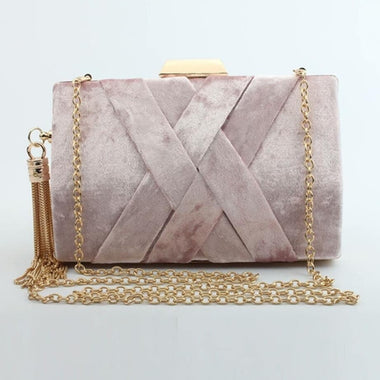 Pink Velvet Clutch - Zoha Los Angeles