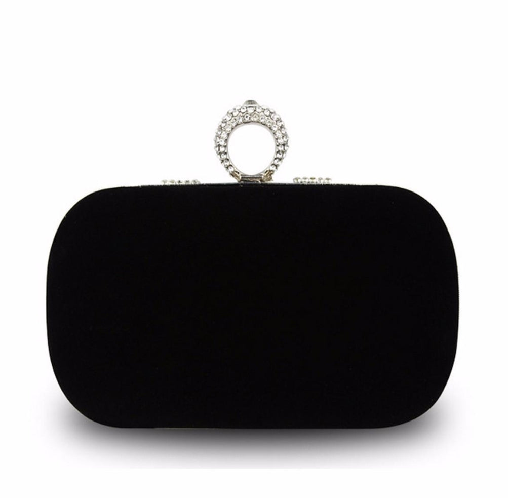 Black Velvet Clutch - Zoha Los Angeles