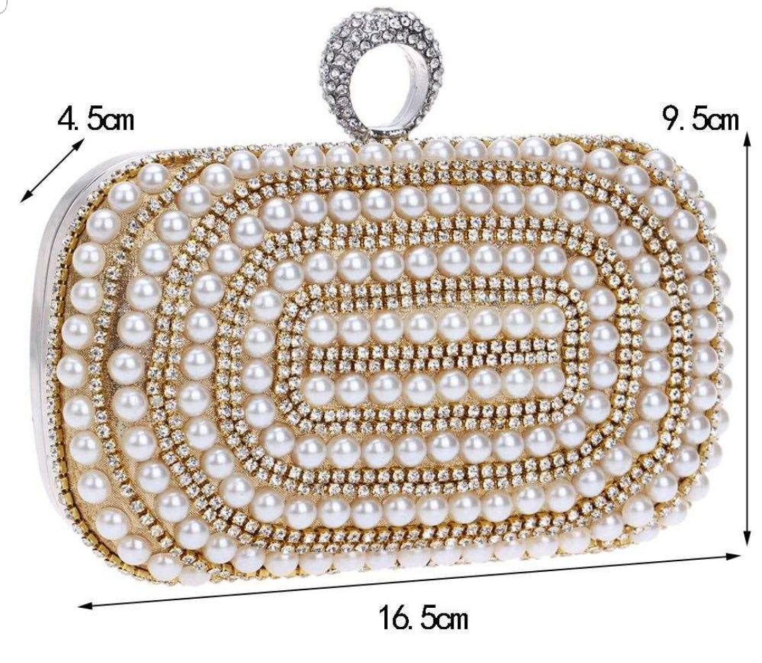 Pearl Gold Clutch - Zoha Los Angeles