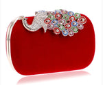 Red Peacock Clutch - Zoha Los Angeles