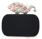 Black Peacock Clutch - Zoha Los Angeles