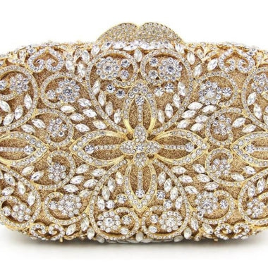 Luxury Gold Crystal Clutch - Zoha Los Angeles