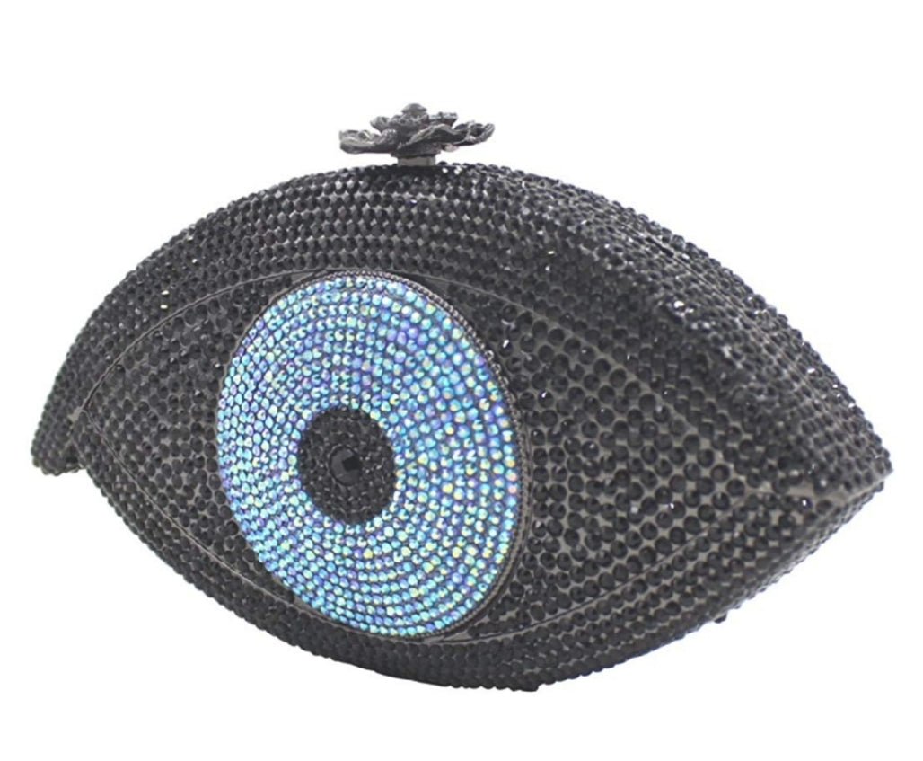 Black Evil Eye Clutch - Zoha Los Angeles