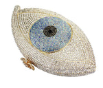 Silver Evil Eye Clutch - Zoha Los Angeles