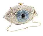 Silver Evil Eye Clutch - Zoha Los Angeles