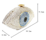 Silver Evil Eye Clutch - Zoha Los Angeles