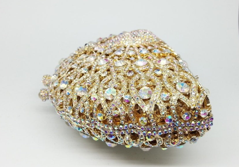 Peacock Crystal Luxury Clutch - Zoha Los Angeles